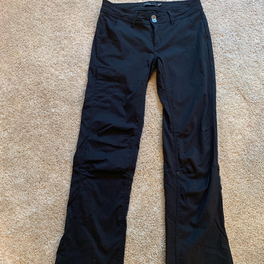 Prana Black Pants with Shortening Snaps
